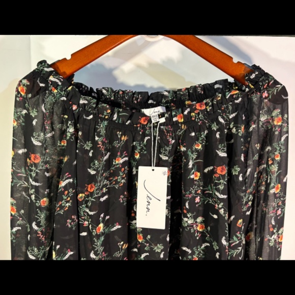Jenn. Floral Off The Shoulder Long Sleeve Top Size M - NWT - Picture 2 of 16